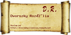 Dvorszky Rozália névjegykártya